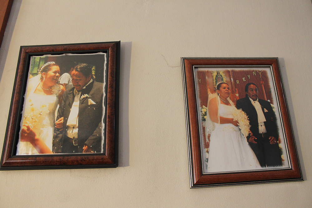 wedding photos on the wall: Concepcion and Nicolas